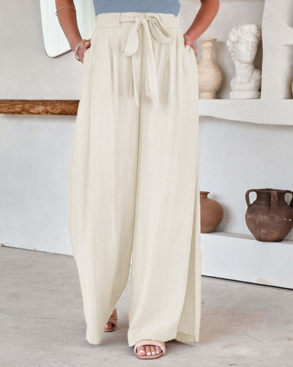 Pantalon Large Taille Haute – Style & Liberté